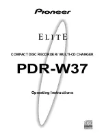 Pioneer PDR-W37 Elite Operating Instructions Manual preview