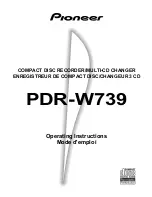 Pioneer PDR-W739 Operating Instructions Manual preview