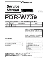 Предварительный просмотр 1 страницы Pioneer PDR-W739 Service Manual