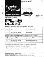 Pioneer PL-420 Service Manual preview