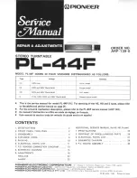 Preview for 1 page of Pioneer PL-44F Service Manual