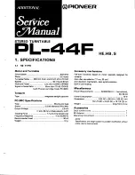 Preview for 24 page of Pioneer PL-44F Service Manual