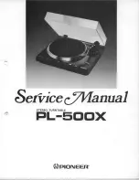 Pioneer PL-500X Service Manual предпросмотр