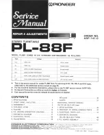 Preview for 2 page of Pioneer PL-88F Service Manual