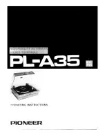 Pioneer PL-A35 Operating Instructions Manual preview