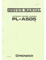 Предварительный просмотр 1 страницы Pioneer PL-A505 Service Manual