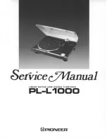 Pioneer PL-L1000 Service Manual предпросмотр