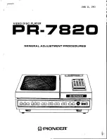 Предварительный просмотр 1 страницы Pioneer PR-7820 Service Manual