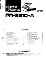 Предварительный просмотр 1 страницы Pioneer PR-8210-A Service Manual