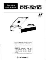 Pioneer PR-8210 Operating Instructions Manual preview