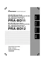 Preview for 1 page of Pioneer PRA-BD11 Operating Instructions Manual