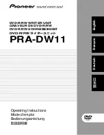 Pioneer PRA-DW11 Operating Instructions Manual preview