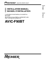 Pioneer Premier AVIC-F90BT Installation Manual preview