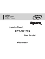 Preview for 1 page of Pioneer Premier CDX-FM1279 Operation Manual