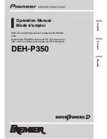 Preview for 1 page of Pioneer Premier DEH-P350 Operation Manual