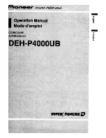 Pioneer Premier DEH-P4000UB Operation Manual preview