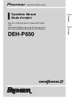 Pioneer Premier DEH-P650 Operation Manual preview