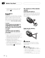 Preview for 6 page of Pioneer Premier DEH-P660 Operation Manual