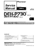 Pioneer Premier DEH-P730 Service Manual preview