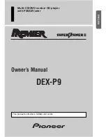 Preview for 1 page of Pioneer Premier DEX-P9 Owner'S Manual