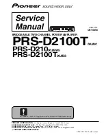 Pioneer Premier PRS-D2100T Service Manual предпросмотр