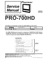 Pioneer PRO-700HD Service Manual preview