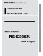 Preview for 1 page of Pioneer PRS-D3000SPL Owner'S Manual