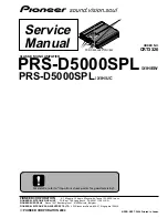 Preview for 1 page of Pioneer PRS-D5000SPL Service Manual