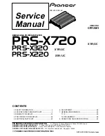 Pioneer PRS-X220 Service Manual preview