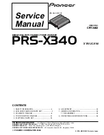 Preview for 1 page of Pioneer PRS-X340 Service Manual