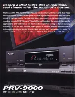 Preview for 2 page of Pioneer PRV-9000 Specifications