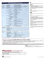 Preview for 8 page of Pioneer PRV-9000 Specifications