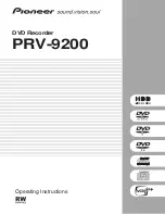 Pioneer PRV-9200 Operating Instructions Manual preview