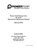 Preview for 1 page of Pioneer PT Series Operation & Maintenance Manual