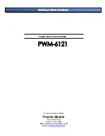 Preview for 1 page of Pioneer PWM-6121 Installation Manual