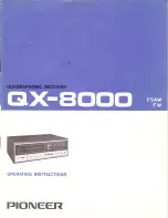 Preview for 1 page of Pioneer qx-8000 Operating Instruction