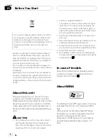 Preview for 4 page of Pioneer RDS DEH-P40MP Operation Manual