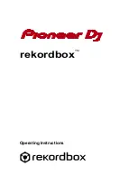 Preview for 1 page of Pioneer REKORDBOX Operating Instructions Manual