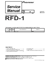 Pioneer RFD-1 Service Manual preview