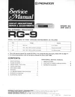 Предварительный просмотр 1 страницы Pioneer RG-9 Service Manual