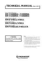 Pioneer RM-V2400NA Technical Manual preview