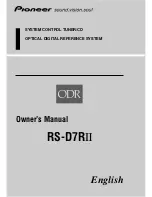 Preview for 1 page of Pioneer RS-D7RII Owner'S Manual