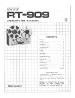 Pioneer RT-909 Operating Instructions Manual preview