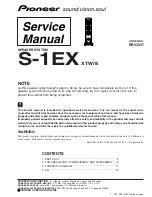 Pioneer S-1EX Service Manual preview