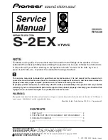 Preview for 1 page of Pioneer ]S-2EX Service Manual