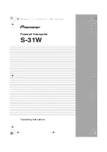 Pioneer S-31W Operating Instructions Manual preview