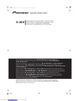 Pioneer S-3EX Operating Instructions Manual предпросмотр