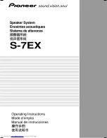 Pioneer S-7EX XTW/E Operating Instructions Manual preview