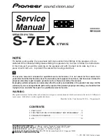 Preview for 1 page of Pioneer S-7EX XTW/E Service Manual