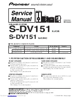 Pioneer S-DV151 Service Manual preview